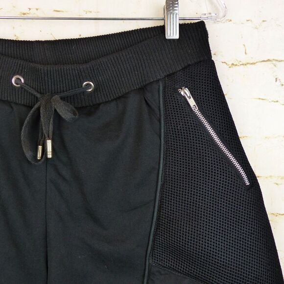 Skingraft Shorts Mens M Black Neoprene Mesh Zipper Jonny Cota Cyber Punk FLAW - Picture 4 of 15